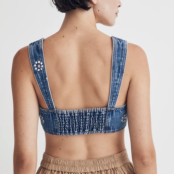 Denim Sweetheart Bralette in Stamped Floral / 8 / - Picture 2 of 3